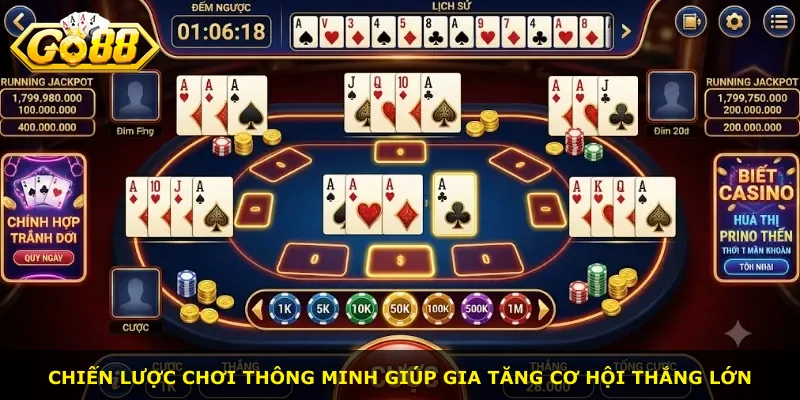 Chiến lược chơi thông minh giúp gia tăng cơ hội thắng lớn