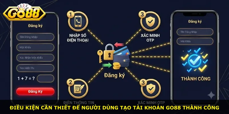 Điều kiện cần thiết để người dùng tạo tài khoản Go88 thành công