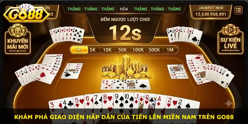 Khám phá giao diện hấp dẫn của Tiến Lên Miền Nam trên Go88