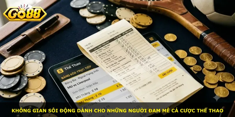 Không gian sôi động dành cho những người đam mê cá cược thể thao