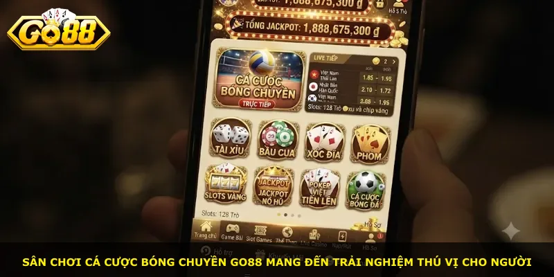 Sân chơi cá cược bóng chuyền Go88 mang đến trải nghiệm thú vị cho người