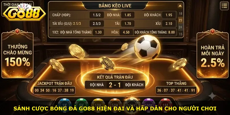 Sảnh cược bóng đá Go88 hiện đại và hấp dẫn cho người chơi