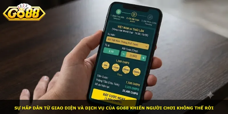 Sự hấp dẫn từ giao diện và dịch vụ của Go88 khiến người chơi không thể rời