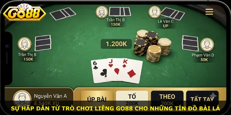 Sự hấp dẫn từ trò chơi liêng Go88 cho những tín đồ bài lá